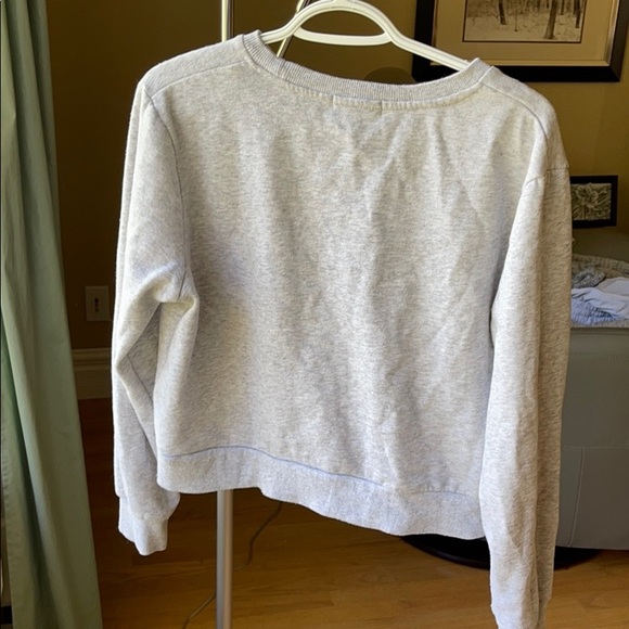 GIRLS cropped grey sweatshirt - Picture 3 of 3